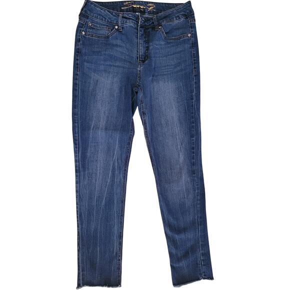 Seven7 Y2K Ankle Freyed Jeans Women Sz 4 - Picture 2 of 5